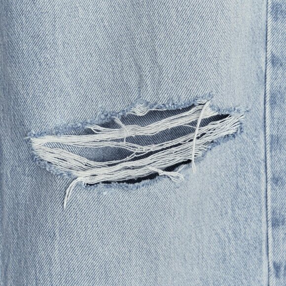 Zara High-Waist Ripped Wide Leg Mom Fit Jeans – Size EUR 34 - Picture 8 of 15